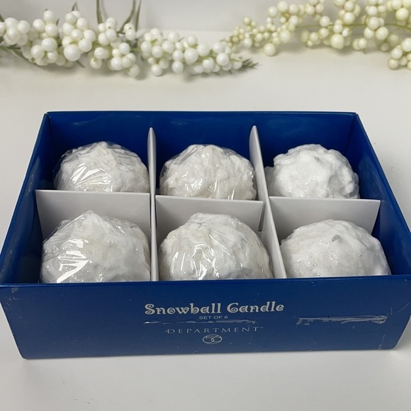 Dept 56 Snowball Candles Set of Six - Picture 8 of 9